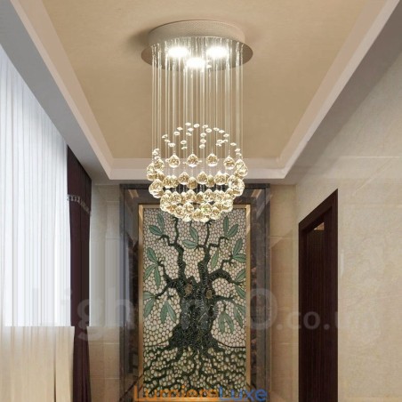 Plafonnier suspendu moderne en cristal à 3 lampes pour intérieur Plafonnier suspendu moderne en cristal à 3 lampes pour intérieur