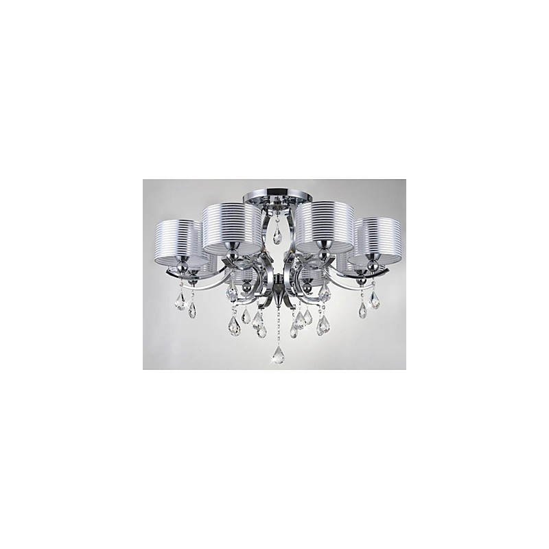 Lustre moderne en cristal K9 à 8 lumières