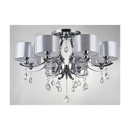 Lustre moderne en cristal K9 à 8 lumières Lustre moderne en cristal K9 à 8 lumières