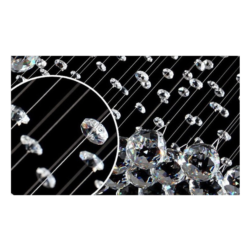 Plafonnier suspendu en cristal moderne extra long de 5 mètres, luminaire d'intérieur, luminaire décoratif de plafond