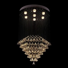 Plafonnier suspendu moderne en cristal à 7 lumières, luminaire d'intérieur
