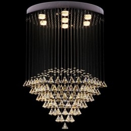 Plafonnier suspendu moderne en cristal à 7 lumières, luminaire d'intérieur