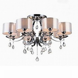 Lustre moderne en cristal K9 à 8 lumières