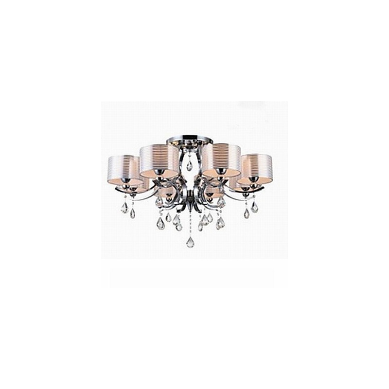 Lustre moderne en cristal K9 à 8 lumières