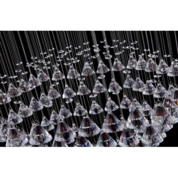 Plafonnier suspendu moderne en cristal à 7 lumières, luminaire d'intérieur