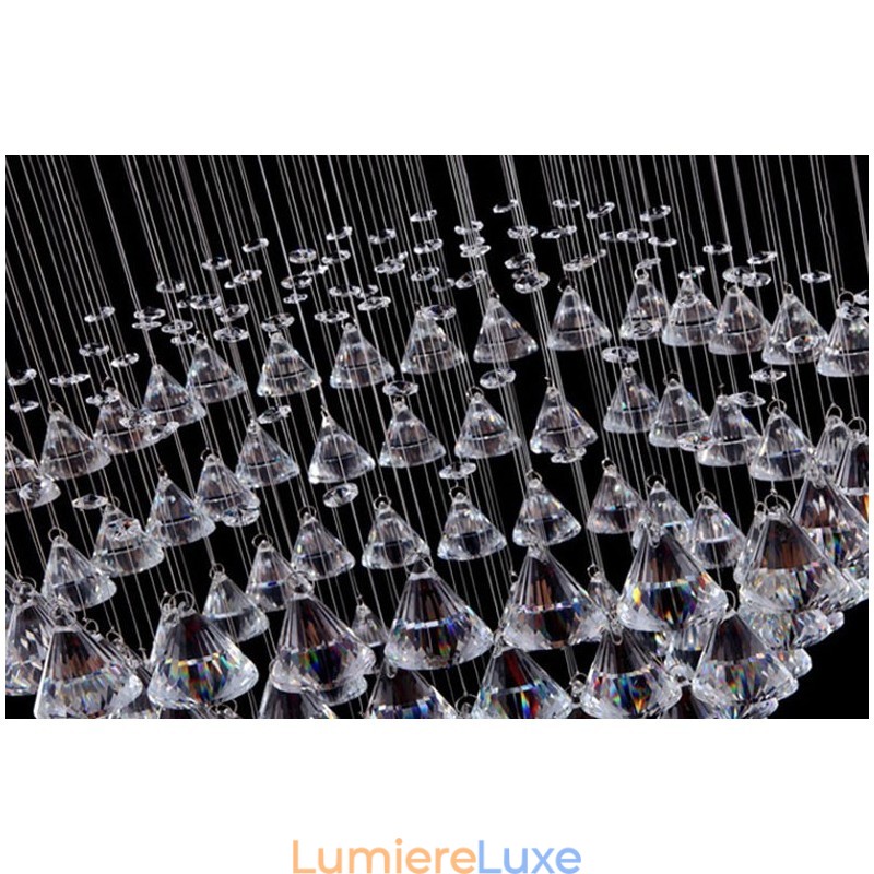 Plafonnier suspendu moderne en cristal à 7 lumières, luminaire d'intérieur