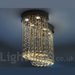 Plafonnier suspendu moderne en cristal à 6 lumières, luminaire d'intérieur