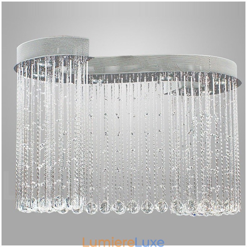 Plafonnier suspendu moderne en cristal à 6 lumières, luminaire d'intérieur