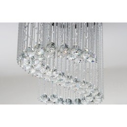 Plafonnier suspendu moderne en cristal à 6 lumières, luminaire d'intérieur