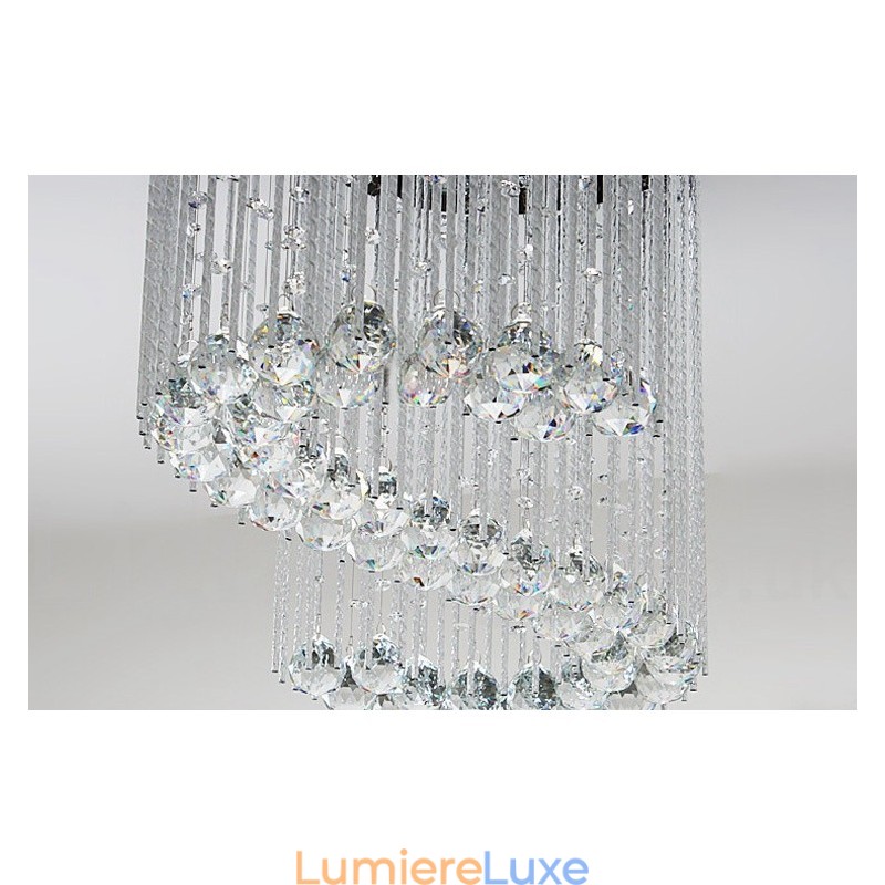 Plafonnier suspendu moderne en cristal à 6 lumières, luminaire d'intérieur