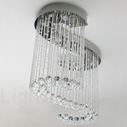 Plafonnier suspendu moderne en cristal à 6 lumières, luminaire d'intérieur