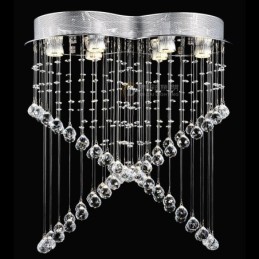 Plafonnier suspendu moderne en cristal à 6 lumières, luminaire d'intérieur