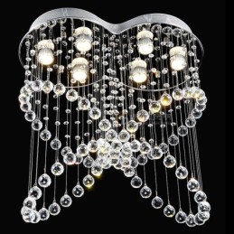 Plafonnier suspendu moderne en cristal à 6 lumières, luminaire d'intérieur