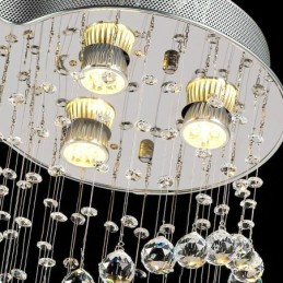 Plafonnier suspendu moderne en cristal à 6 lumières, luminaire d'intérieur
