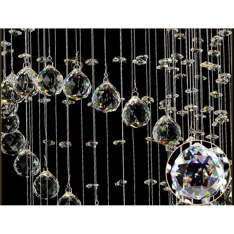 Plafonnier suspendu moderne en cristal à 6 lumières, luminaire d'intérieur