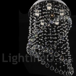 Plafonnier suspendu moderne en cristal à 5 lumières, luminaire d'intérieur