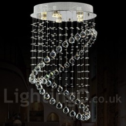 Plafonnier suspendu moderne en cristal à 5 lumières, luminaire d'intérieur
