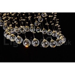 Plafonnier suspendu moderne en cristal à 5 lumières, luminaire d'intérieur