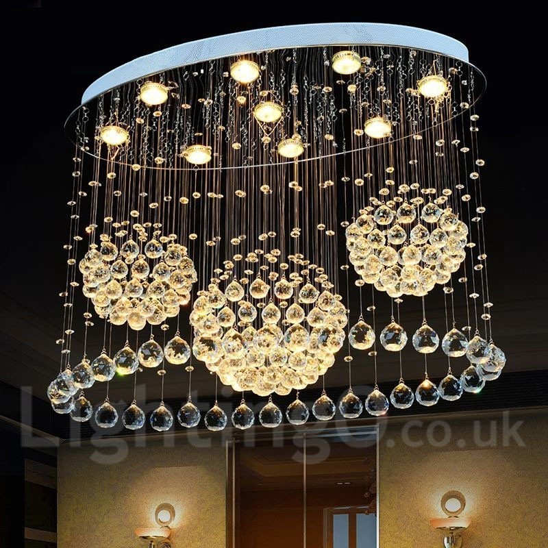 Plafonnier suspendu moderne en cristal à 9 lumières, luminaire d'intérieur
