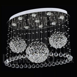 Plafonnier suspendu moderne en cristal à 9 lumières, luminaire d'intérieur