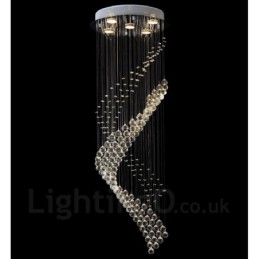 Plafonnier suspendu moderne en cristal à 5 lumières, luminaire d'intérieur