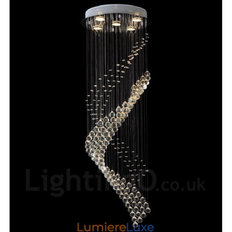 Plafonnier suspendu moderne en cristal à 5 lumières, luminaire d'intérieur Plafonnier suspendu moderne en cristal à 5 lumières, luminaire d'intérieur