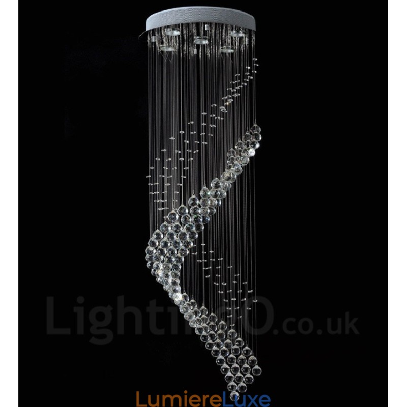 Plafonnier suspendu moderne en cristal à 5 lumières, luminaire d'intérieur