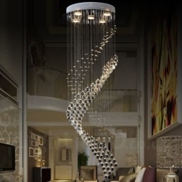 Plafonnier suspendu moderne en cristal à 5 lumières, luminaire d'intérieur