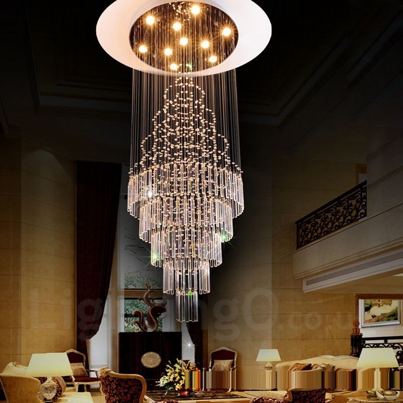 Plafonnier suspendu moderne en cristal à 10 lumières, luminaire d'intérieur