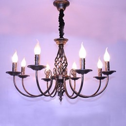 Lustre en métal de style bougie de créateurs rétro