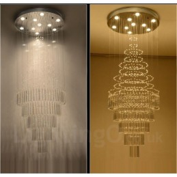 Plafonnier suspendu moderne en cristal à 10 lumières, luminaire d'intérieur