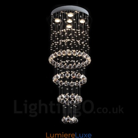 Plafonnier suspendu moderne en cristal à 5 lumières, luminaire d'intérieur Plafonnier suspendu moderne en cristal à 5 lumières, luminaire d'intérieur