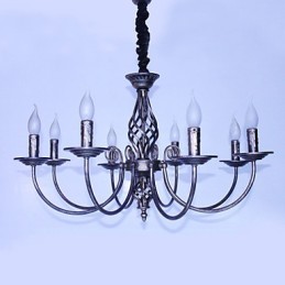 Lustre en métal de style bougie de créateurs rétro