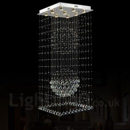 Plafonnier suspendu moderne en cristal à 9 lumières, luminaire d'intérieur