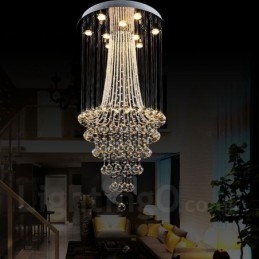 Plafonnier suspendu moderne en cristal à 9 lumières, luminaire d'intérieur