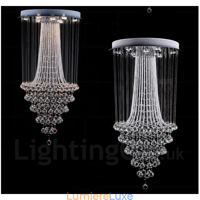 Plafonnier suspendu moderne en cristal à 9 lumières, luminaire d'intérieur