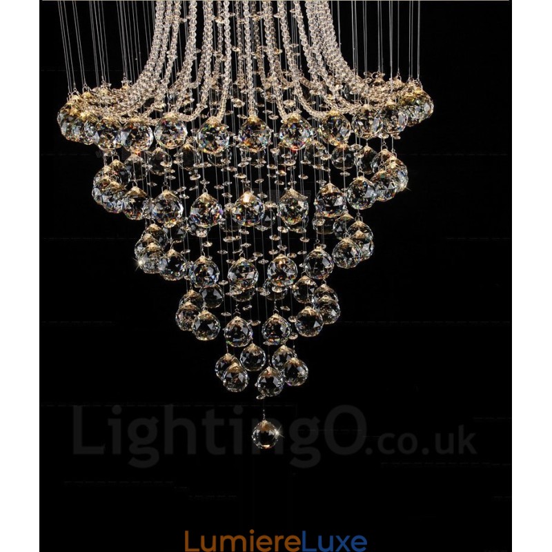 Plafonnier suspendu moderne en cristal à 9 lumières, luminaire d'intérieur