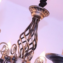 Lustre en métal de style bougie de créateurs rétro