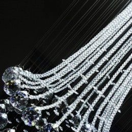 Plafonnier suspendu moderne en cristal à 9 lumières, luminaire d'intérieur