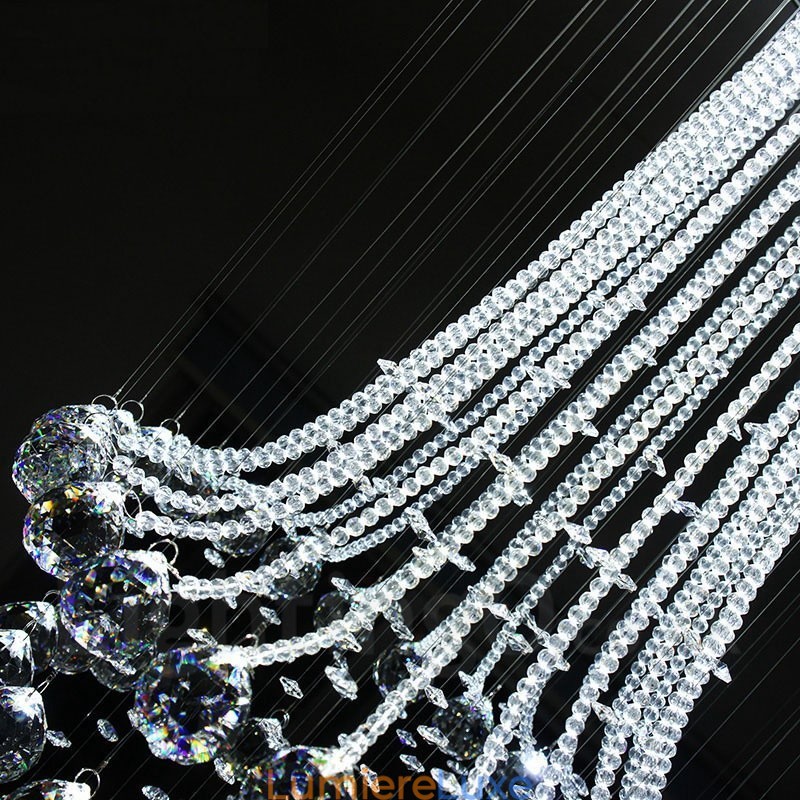 Plafonnier suspendu moderne en cristal à 9 lumières, luminaire d'intérieur