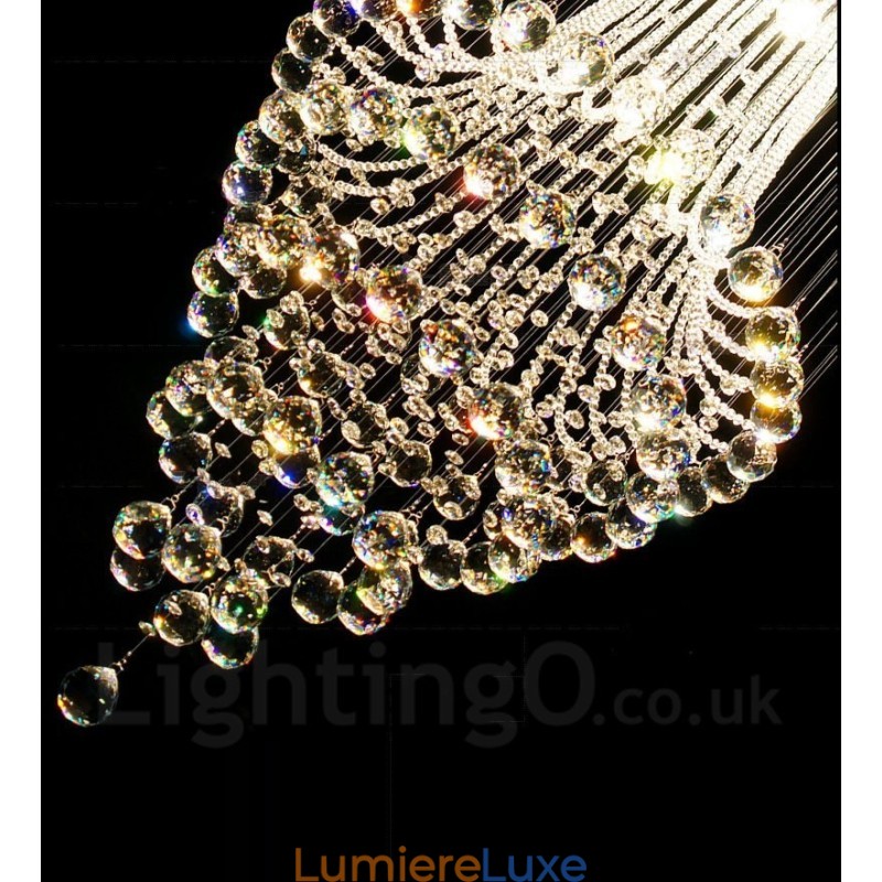 Plafonnier suspendu moderne en cristal à 9 lumières, luminaire d'intérieur