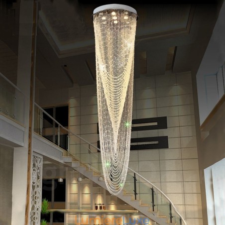 Plafonnier suspendu moderne en cristal à 9 lumières, luminaire d'intérieur Plafonnier suspendu moderne en cristal à 9 lumières, luminaire d'intérieur
