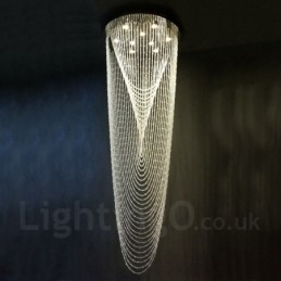 Plafonnier suspendu moderne en cristal à 9 lumières, luminaire d'intérieur