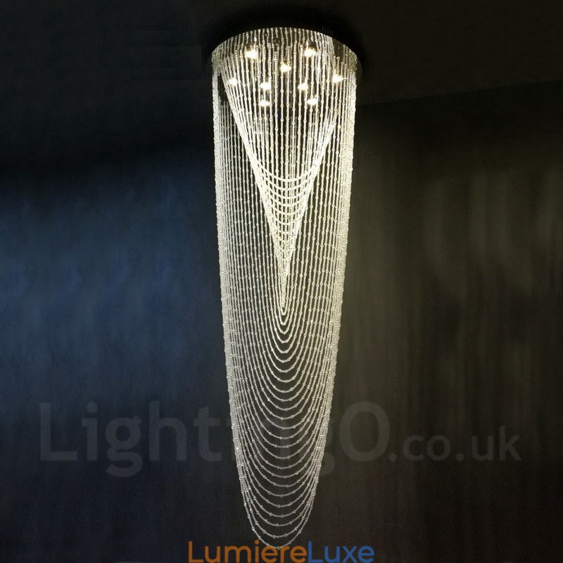 Plafonnier suspendu moderne en cristal à 9 lumières, luminaire d'intérieur