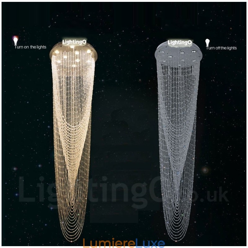 Plafonnier suspendu moderne en cristal à 9 lumières, luminaire d'intérieur
