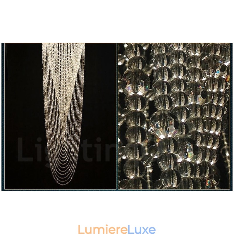 Plafonnier suspendu moderne en cristal à 9 lumières, luminaire d'intérieur