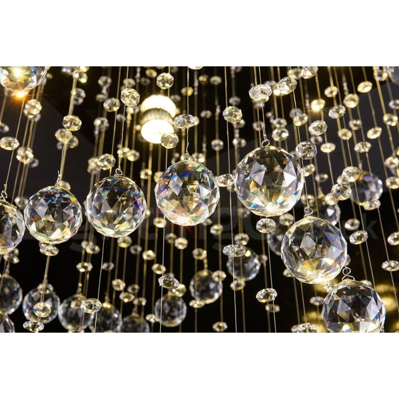 Plafonnier suspendu moderne en cristal à 4 lumières, luminaire d'intérieur