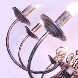Lustre en métal de style bougie de créateurs rétro