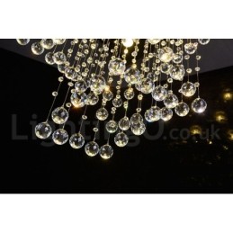 Plafonnier suspendu moderne en cristal à 4 lumières, luminaire d'intérieur
