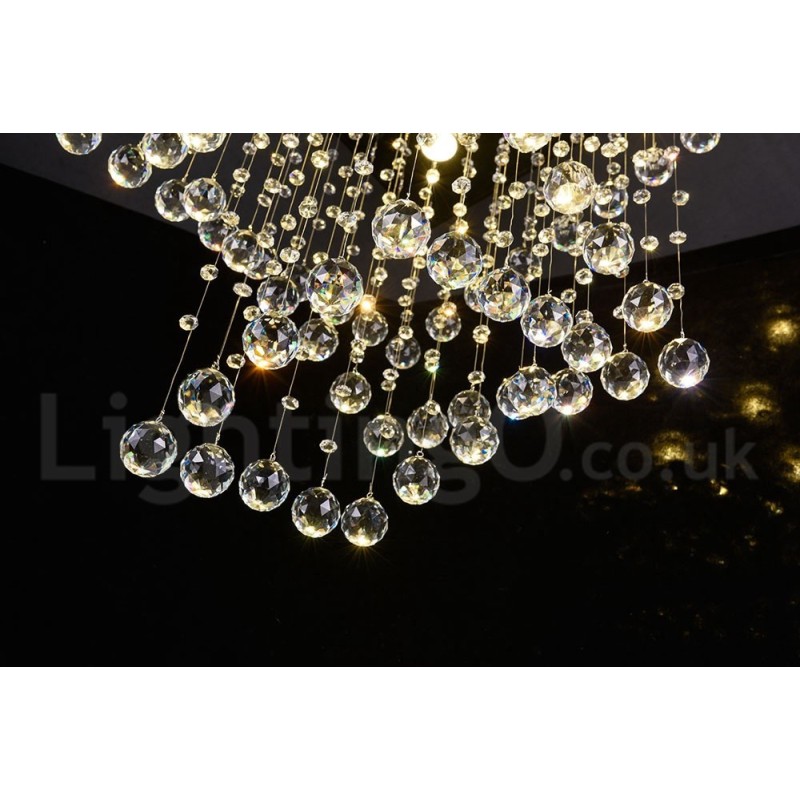 Plafonnier suspendu moderne en cristal à 4 lumières, luminaire d'intérieur